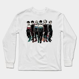 School Soccer Club Squad Anime Manga Manwha Husbando Otaku Long Sleeve T-Shirt